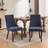 Rayon Cloth Flocking Linen Dining Chairs Channel Kitchen Dinner Chair Comfy Fabric Upholstered Accent Chair For Dining Room With Curved Solid Wood Legs (No Including Dining Table)-783753221