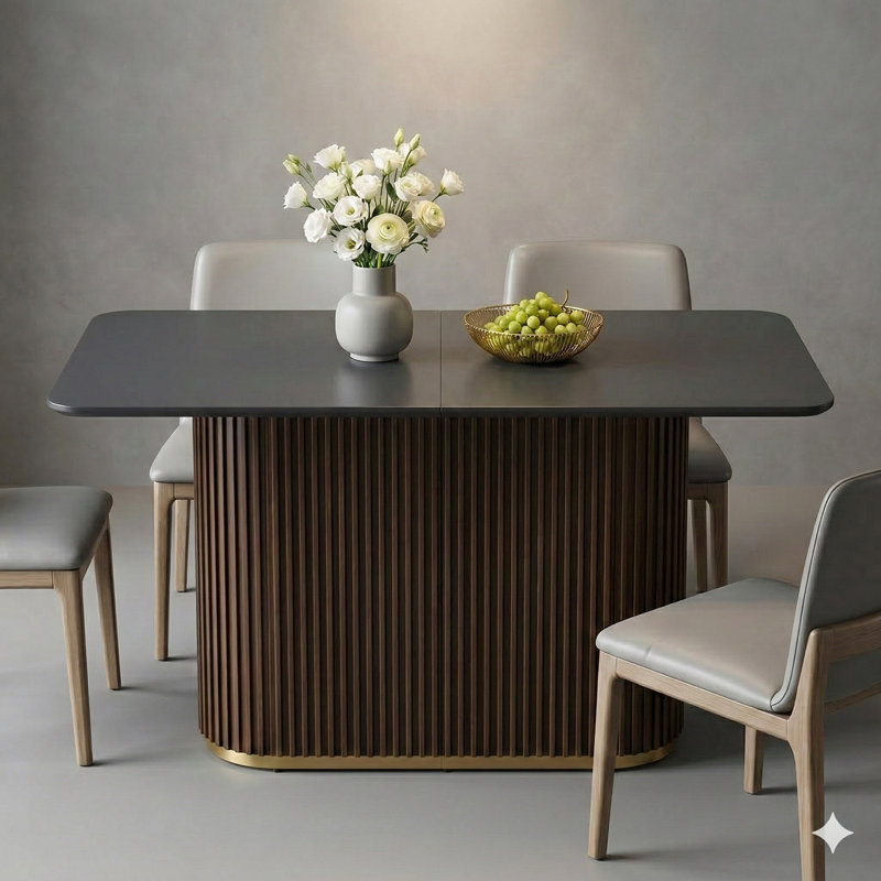 Table à hauteur de comptoir de 63 pouces au fini noyer
