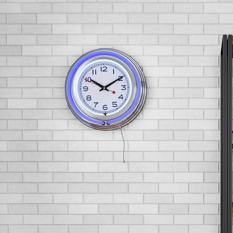 Horloge murale 14 po Atalee, Bleu