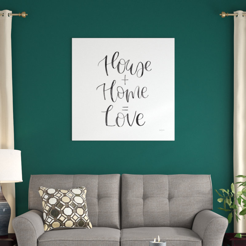 Home Sweet Home III BW by Jenaya Jackson - No Frame Print on Canvas, 91cm H x 91cm W x 3.8cm D