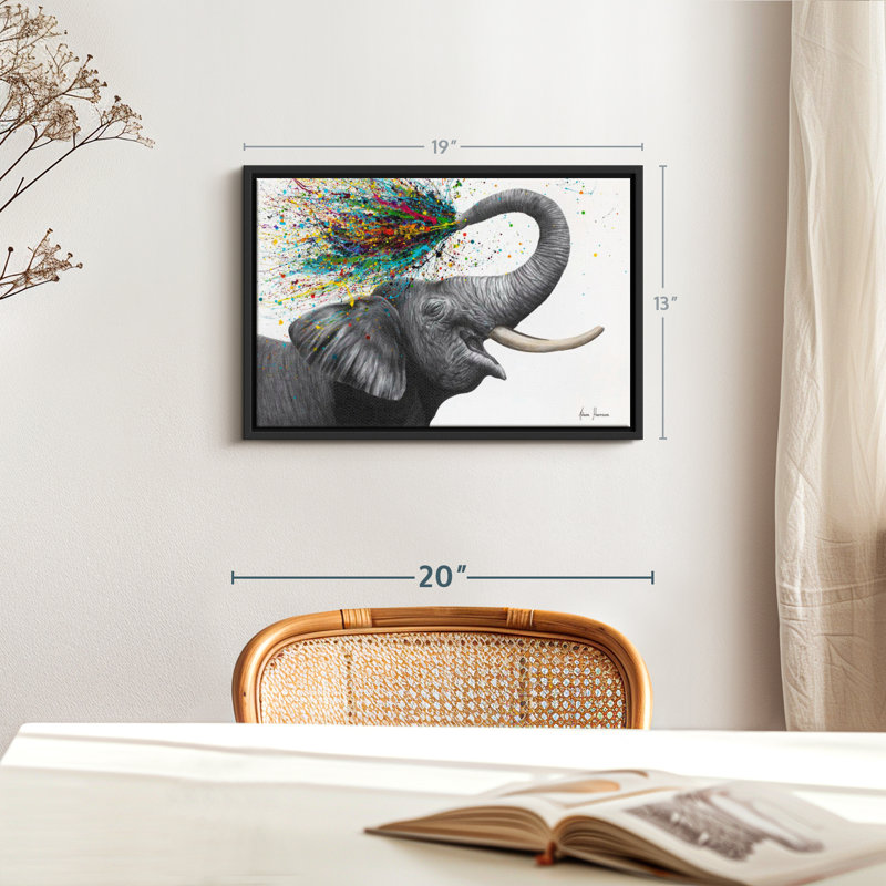 " Elephant Elation Canvas Print ", 13" H x 19" W