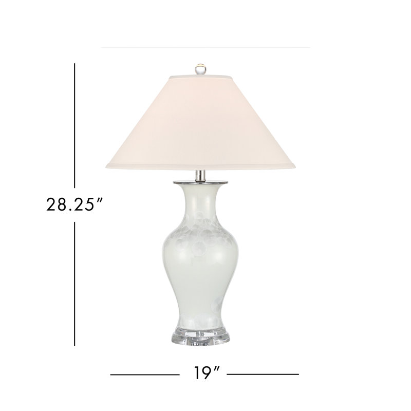 Crystalline Table Lamp Off-White, Clear Body