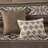 5 Piece Stripe Herringbone Comforter Set with Throw Pillows Brown King/Cal King