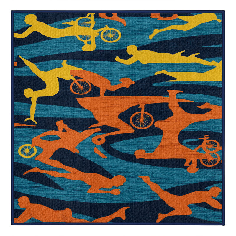  Tapis lavable Triathlon Sports, Carré 8 pi