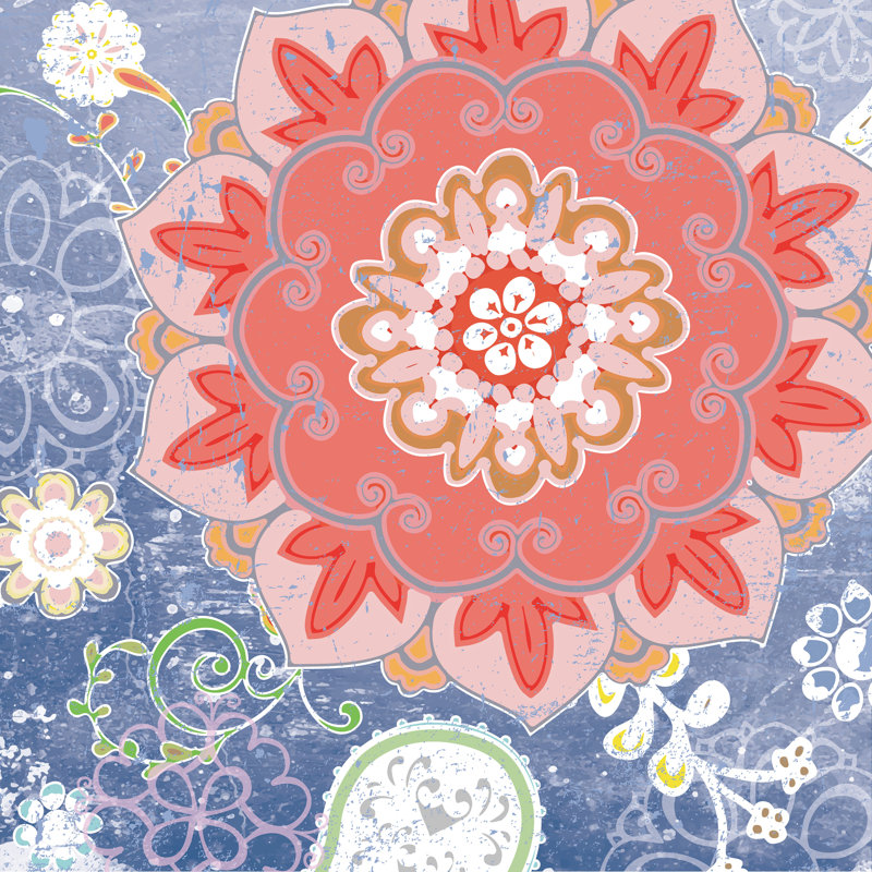 Paisley Faire I by Leslie Mark - Wrapped Canvas Painting, 51cm H x 51cm W