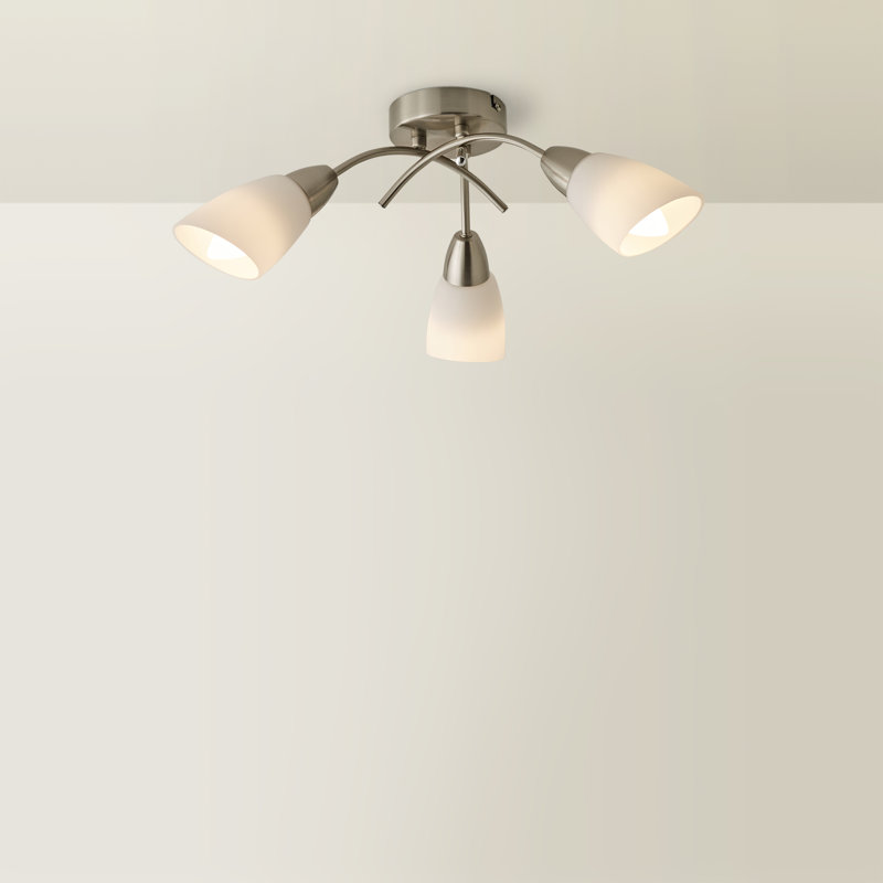 Mireia Glass Semi Flush Mount, Not Included