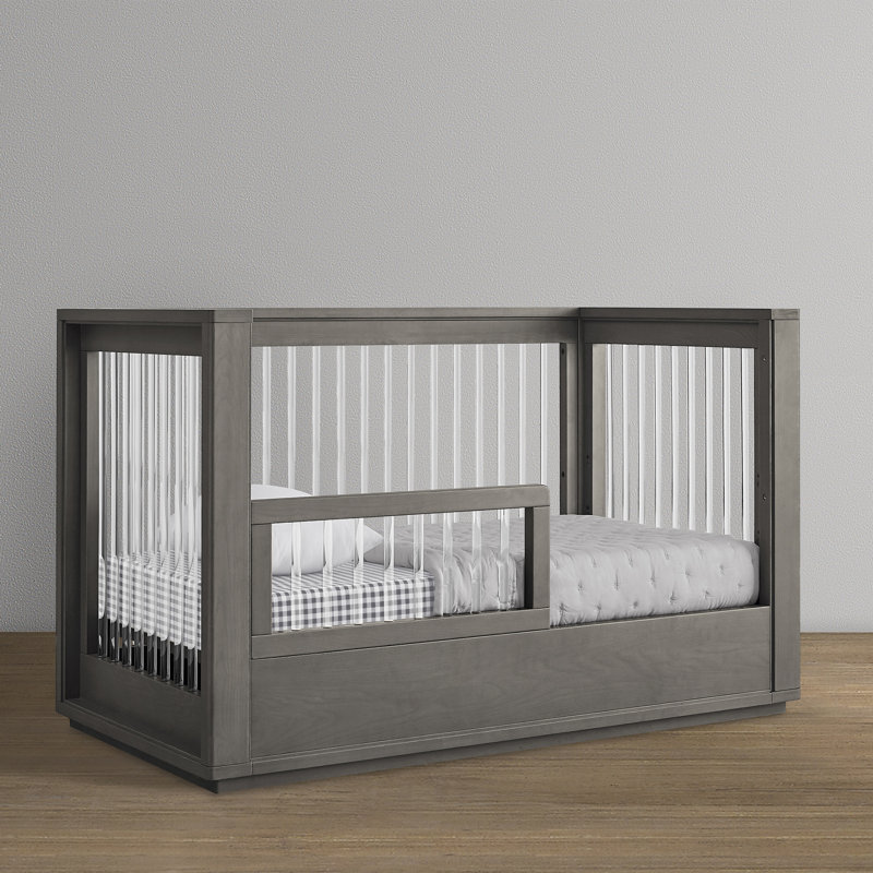 Vienna Toddler Guardrail, Darkwash Ash With Acrylic