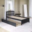 Lit plateforme en bois avec lit gigogne-1138279900