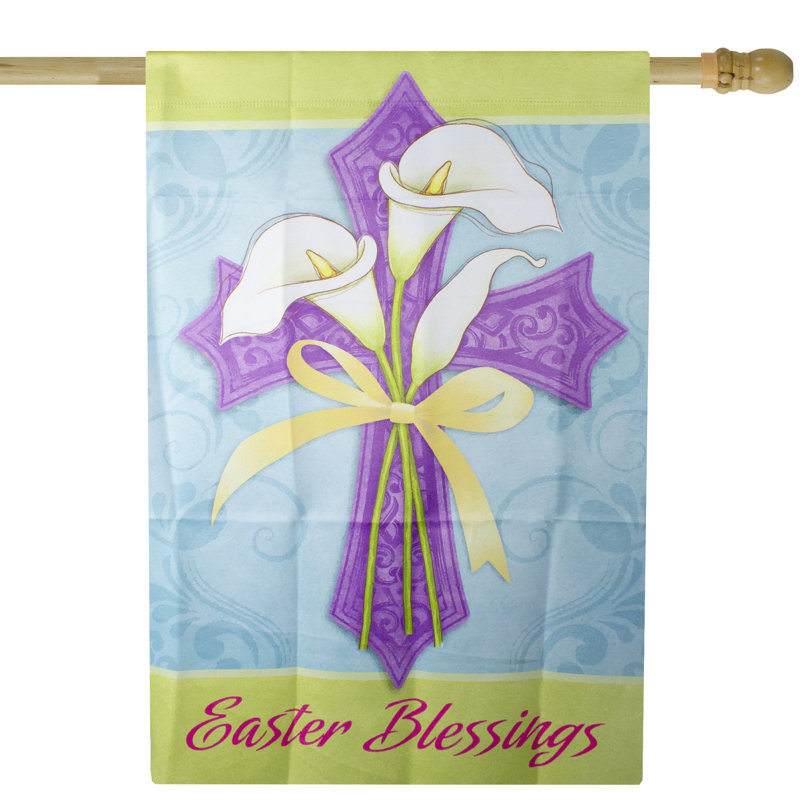 Drapeau de jardin pour Pâques, H 40 po x l 28 po