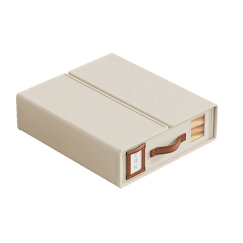 Boîte de rangement pliante avec fenêtre, Blanc