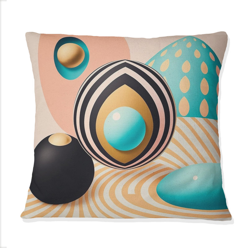 Blue Moon Universe - Coussin décoratif à imprimé géométrique abstrait