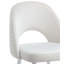 Chaise d'appoint en velours blanc et finition blanche lustrée, ensemble de 2