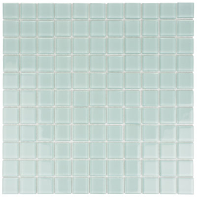 1" x 1" Polished Glass Mosaic Tile