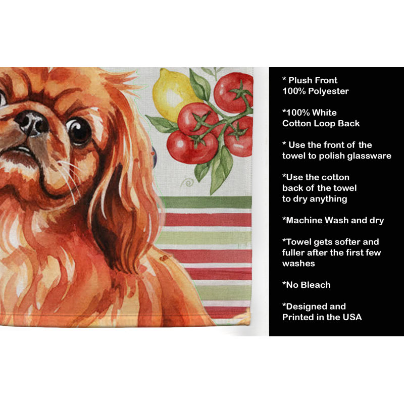 Serviette de cuisine Red Pekingese Légumes, Red Pekingese