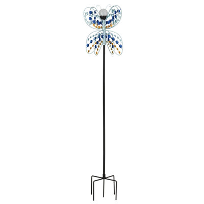 Wind Spinner Metal and Glass and Solar Solar Powered Wind Spinner Standard
