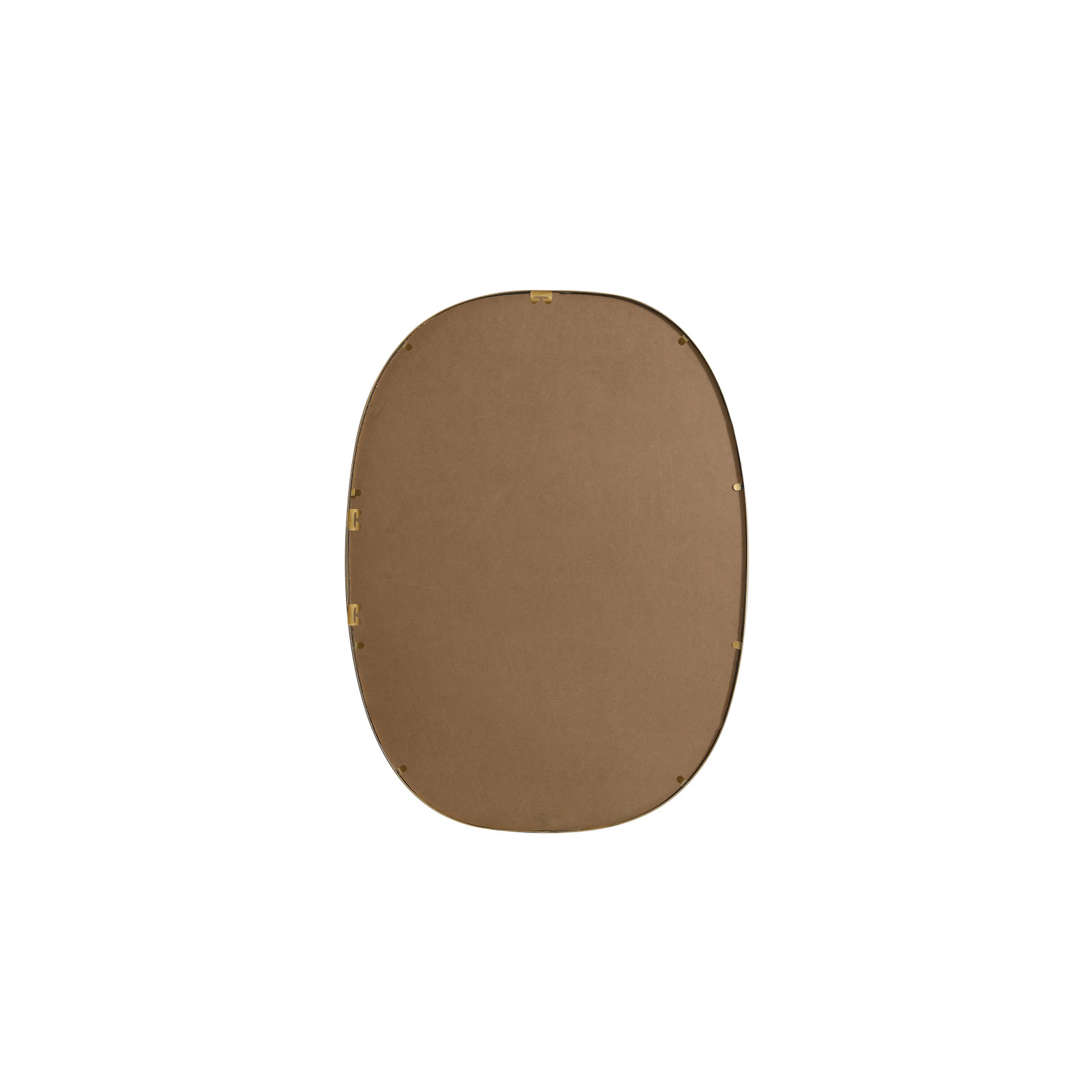 Sabine Metal Curved Oval Wall Mirror, Brass, 36" x 27"