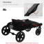 Poussette pour chien pliable en 1 clic pour chiens de taille moyenne, poussette pour animaux de compagnie avec rangement, tour en douceur avec amortisseur de chocs, fenêtre en filet, laisse de sécurité, poussette de marche pour grand chien, noir