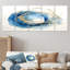 «Unity Subtle Gold Watercolor II», art mural abstrait pour le salon, 5 pièces-1621361441