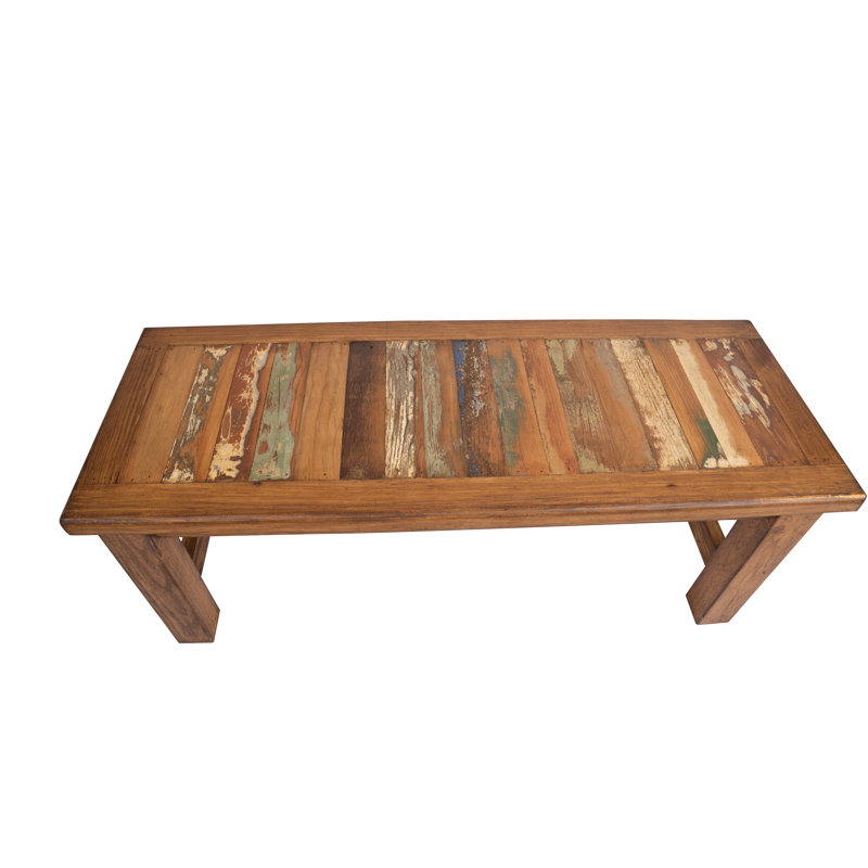 Alysa Solid Wood Bench, Natural Wood Tone, 19" H x 48" W x 18" D