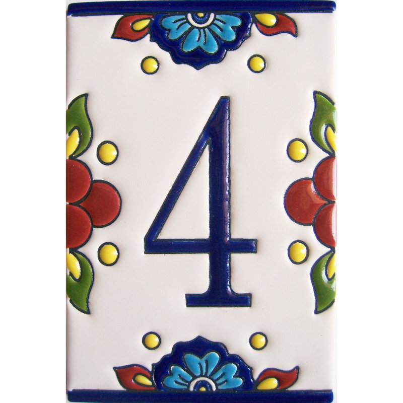 Carreau TalaMex mexicain Talavera Mission numéro quatre