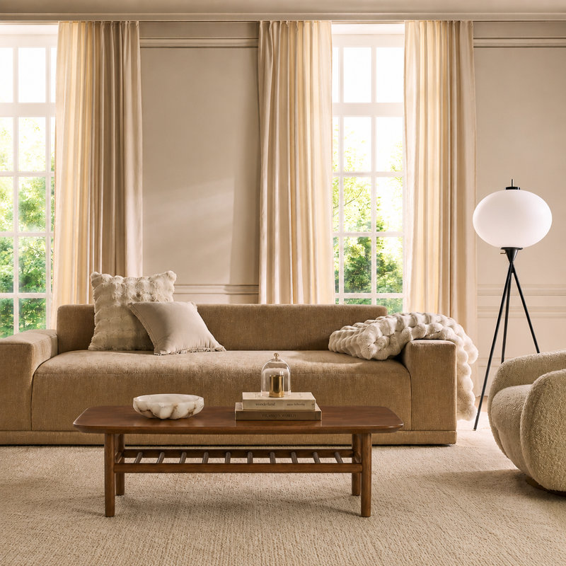 Amelia Rectangular Coffee Table Dark Walnut, Dark Walnut