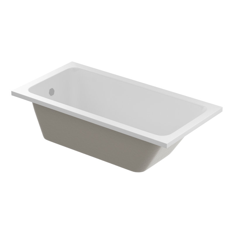 Baignoire de trempage encastrée ou encastrée en acrylique avec dossier incliné 58 po x 29,5 po., 58"L × 29"W × 17"H