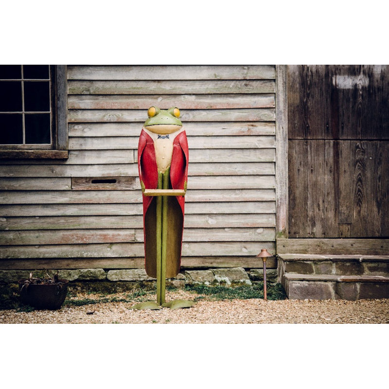 Statue de grenouille et serveur Dumb