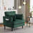 Mid-Century Modern Corduroy Barrel Accent Chair -914958861