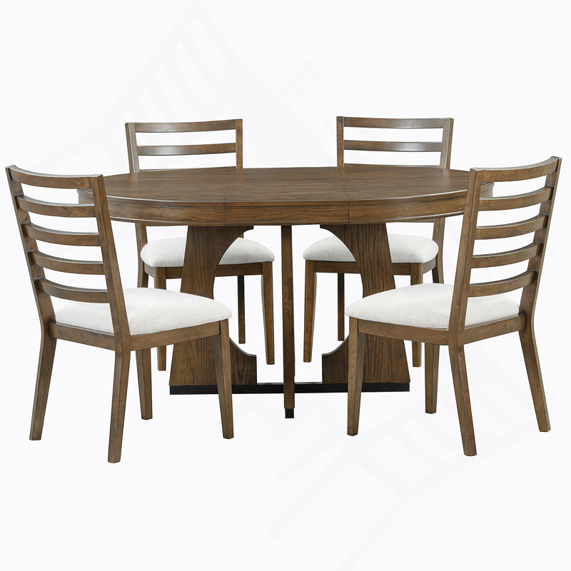 Ensemble de table de salle à manger 5 pièces, Noyer