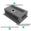 Évier de cuisine en acier inoxydable à chute d'eau de style Gunmetal - éviers de cuisine à rebord à cuve simple en acier inoxydable de calibre 16 de 33 po x 22 po x 10 po avec robinet rétractable et laveuse à gobelets