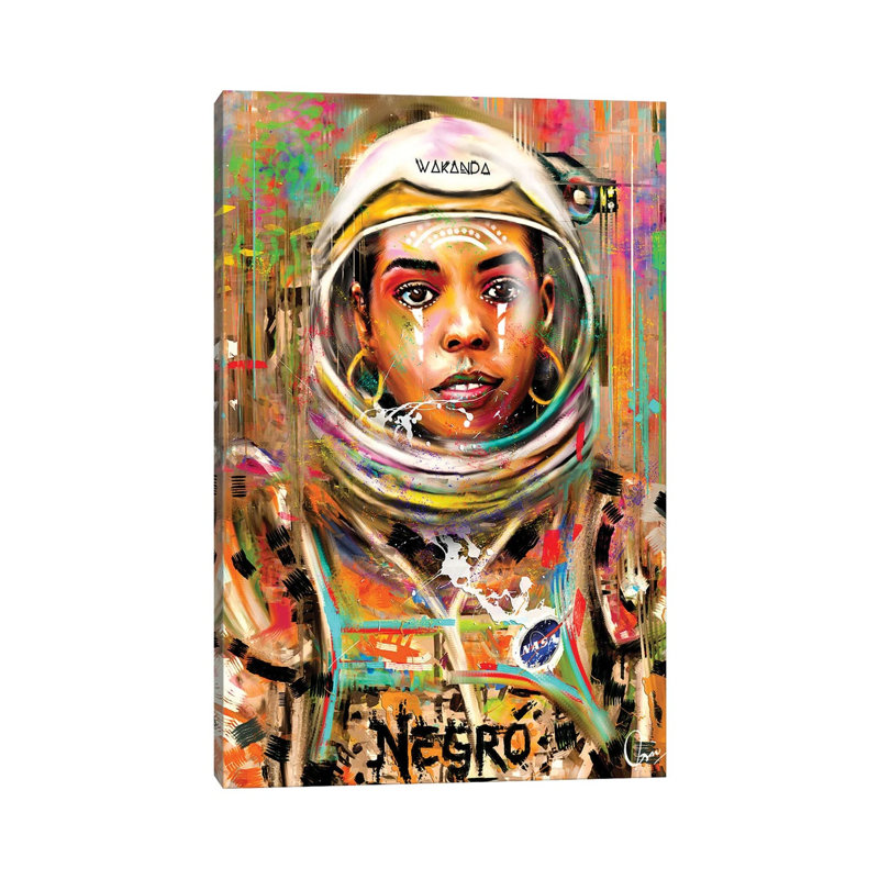 Space Negro by Crixtover Edwin - Wrapped Canvas Print, Wrapped Canvas, 20.32 cm H x 30.48 cm W