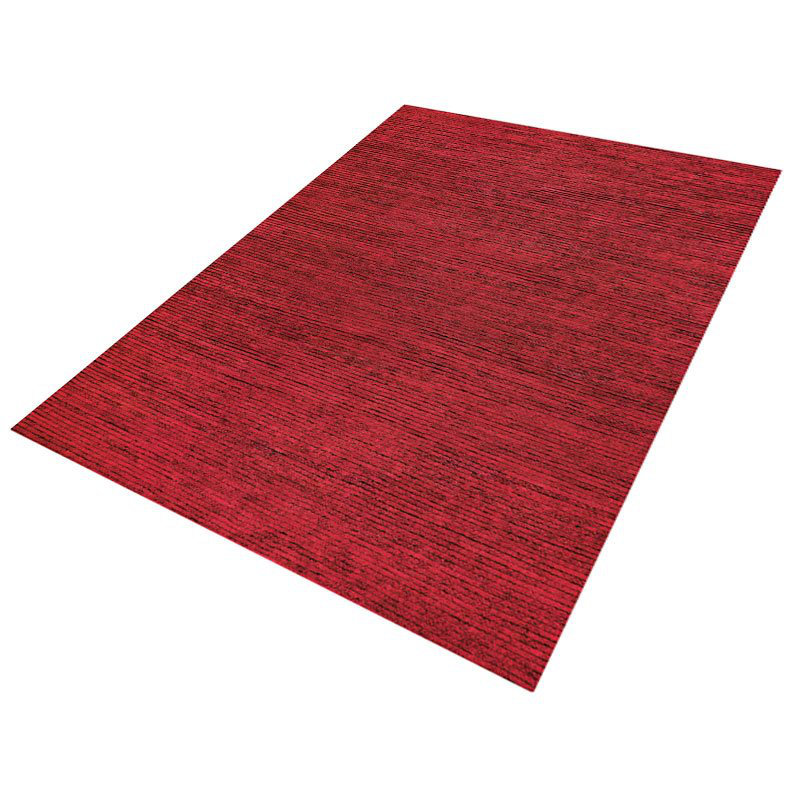 Hidden Path Striped Area Rug in Black/Red, Rectangle 10' x 14'