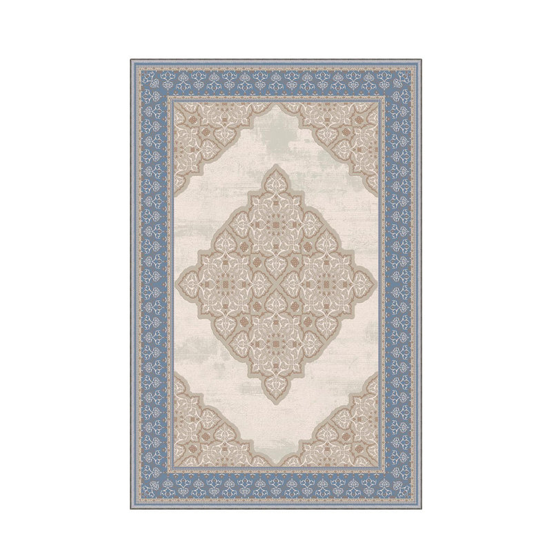 Tapis de couloir élégant (3,3 x 6,6 pi), 100% polyester, hauteur de poils de 0,3 po | Pois antibactérien et antidérapant en feutre de PVC | Lavable à la machine, impression numérique 3D, durable et facile à nettoyer | Parfait pour les vestibules et les espaces de vie