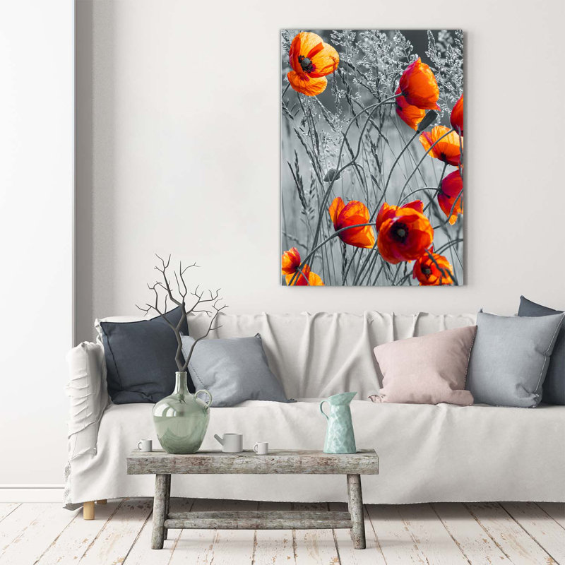Field Poppies - Wrapped Canvas Print