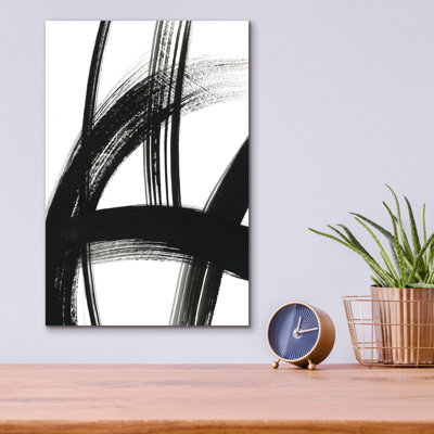  'Spontaneous 2 White' by Farida Zaman Acrylic Glass Wall Art, 12" x 16"