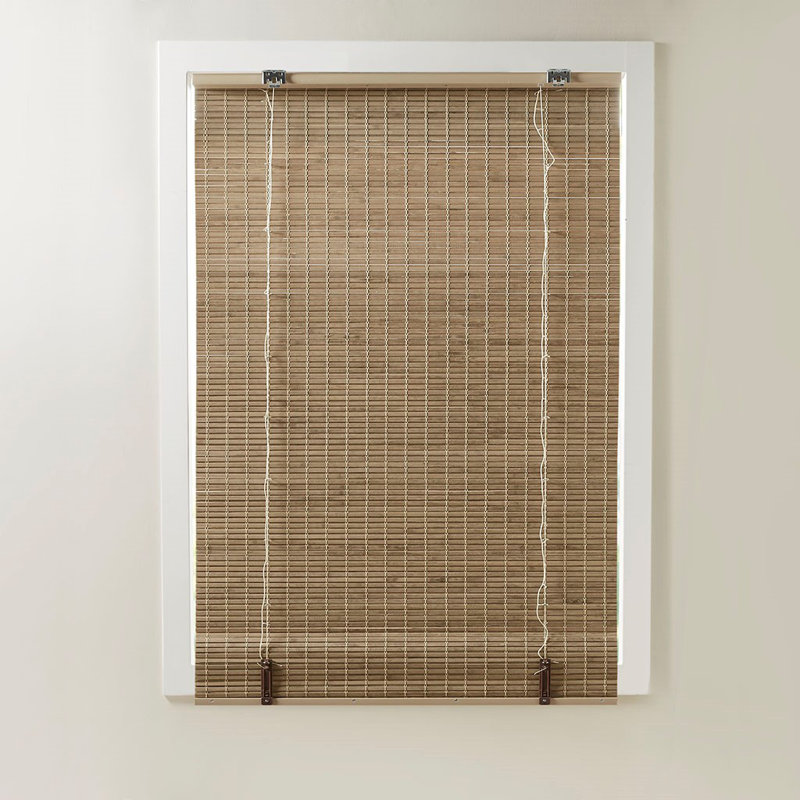 Store romain filtrant la lumière en bambou naturel Thalassa L 64 po, Beige, L 7,87 po x L 9,25 po