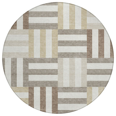 Machine Washable Indoor/Outdoor Aten ACN2332 Geometric Rug