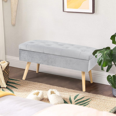 Obetz Velvet Upholstered Storage Bench