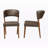 Anaica faux leather upholstered side chair with curved backrest, 31.75'' H X 19.5'' W X 21.38'' D