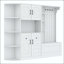 Armoire de vestibule multifonctionnelle gauche-droite avec 4 crochets-129045961