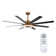 Broghen 65'' 8 - Blade Reversible Large Ceiling Fan with LED Lights and Remote Control