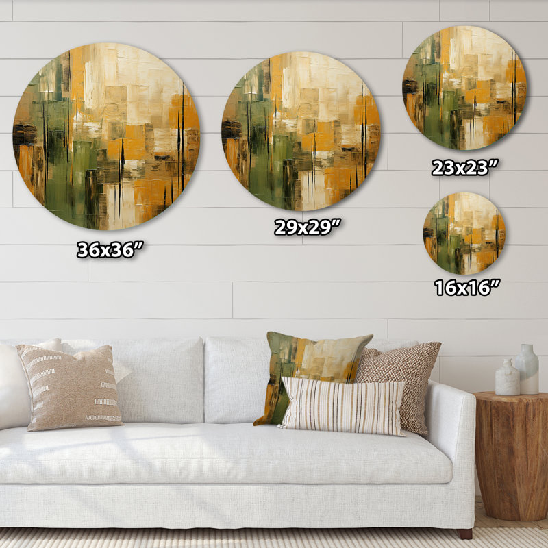 Duhon - Abstract Round Metal Art, H 36 po x l 36 po