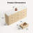 Elaren Corentin 63" Wide Dresser 9 Drawers With Storage Modern Faux Travertine Wood Chest For Bedroom Living Room-125370592