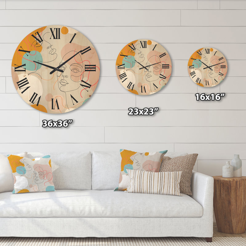Horloge murale en bois, Grand