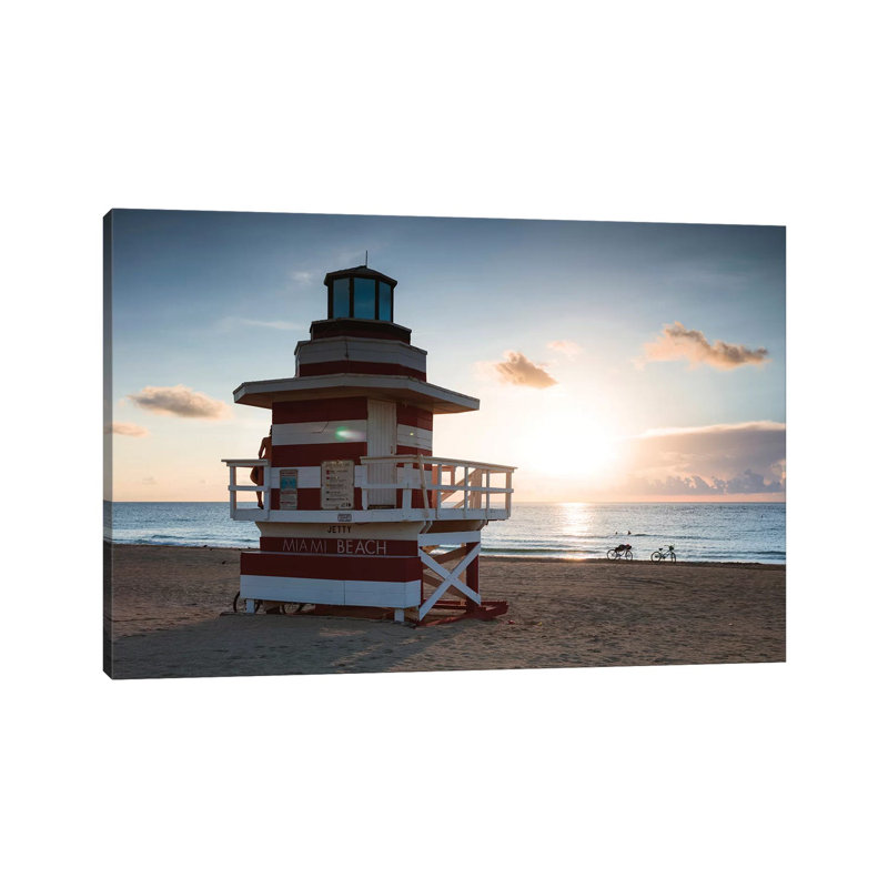 Sun Rising Over Miami by Matteo Colombo - Wrapped Canvas Gallery-Wrapped Canvas Giclée, 101.6 cm H x 66.04 cm W x 1.91 cm D