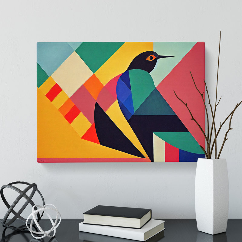 Riveting Abstract Bird - Wrapped Canvas, 35cm H x 50cm W x 3cm D