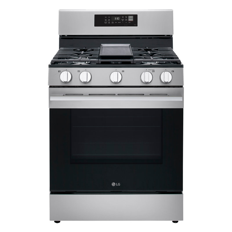 LG 6.3 cu. ft. Gas Single Smart Oven Range with Air Fry, ProBake Convection and Premium Handle