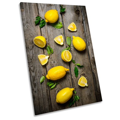 Lemon Fruit Slices Kitchen - Wrapped Canvas Print