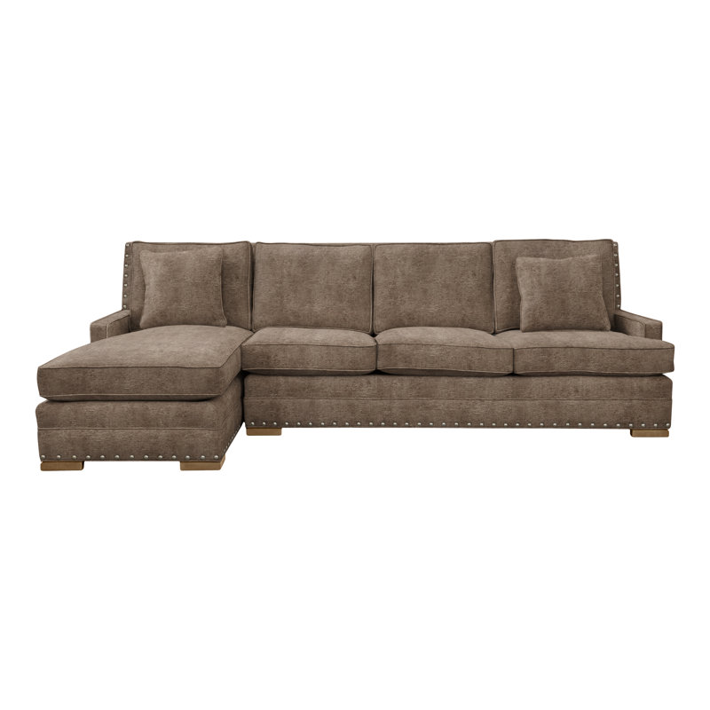 American Bungalow 2-Piece Riverside Chaise Sectional, Navajo, No, Nadia Earth Polyester