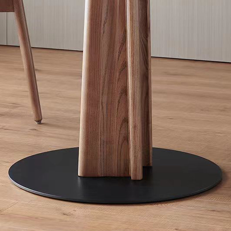 Table ronde simple en bois massif, H 29,92 po x L 47,24 po x l 47,24 po